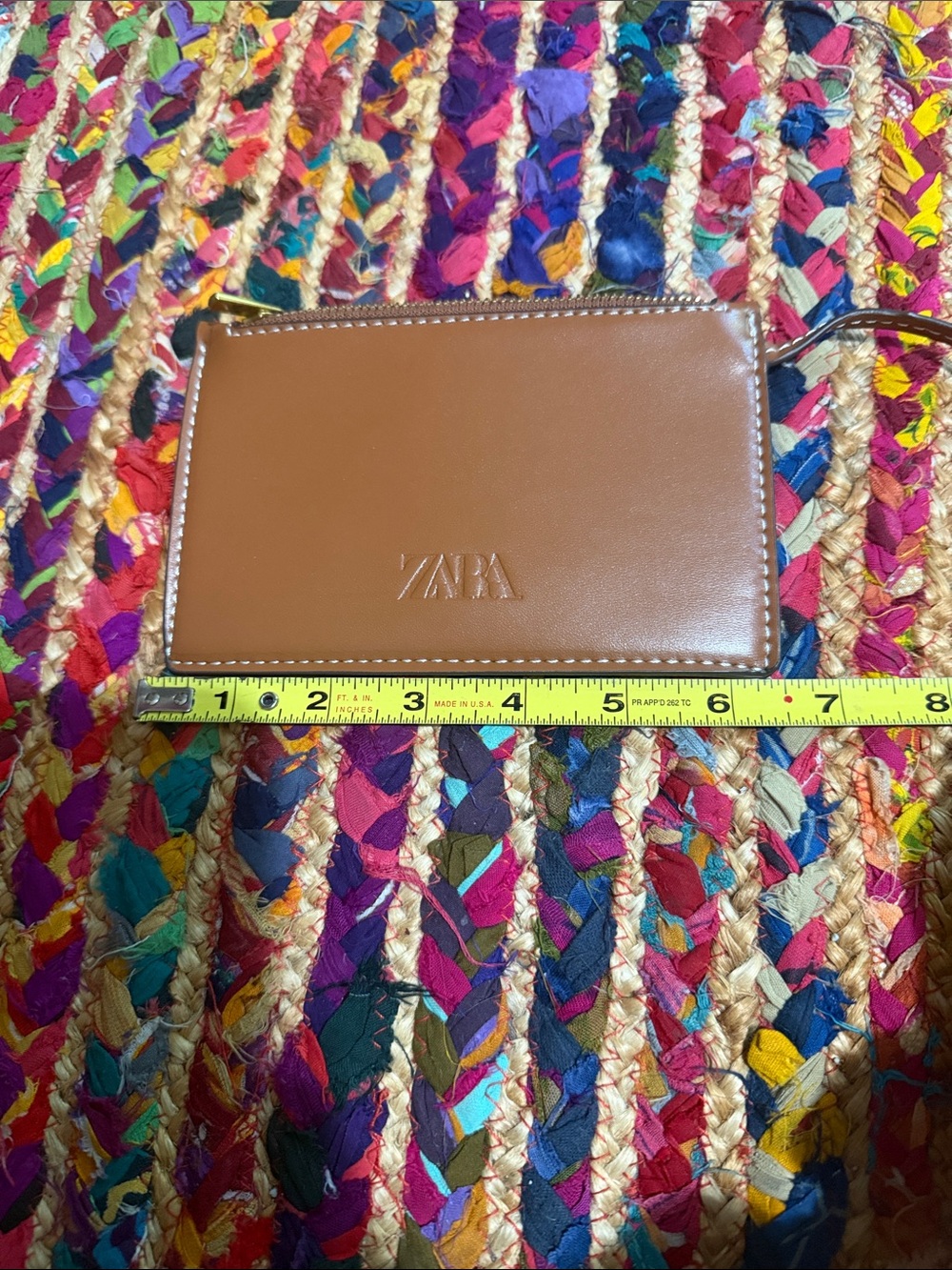 ZARA Tan Leather Wristlet Cardholder - Picture 3 of 3